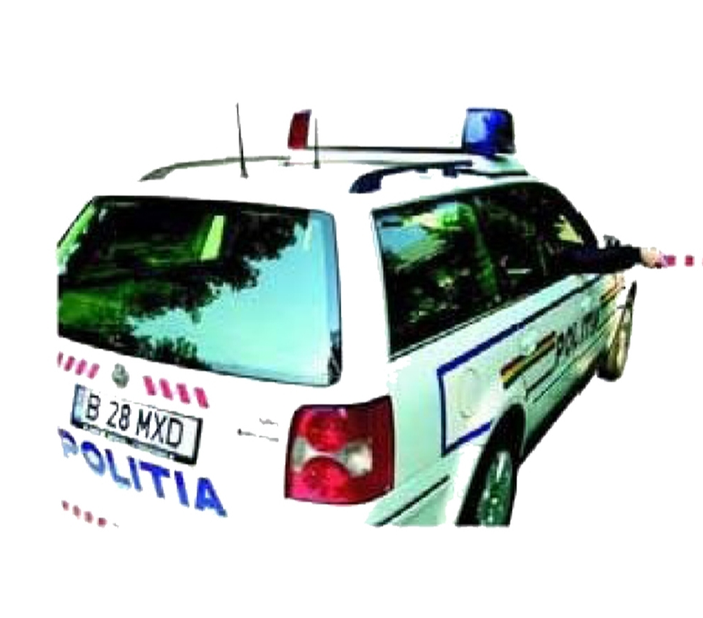 Semnalele polițistului din mașina de poliție