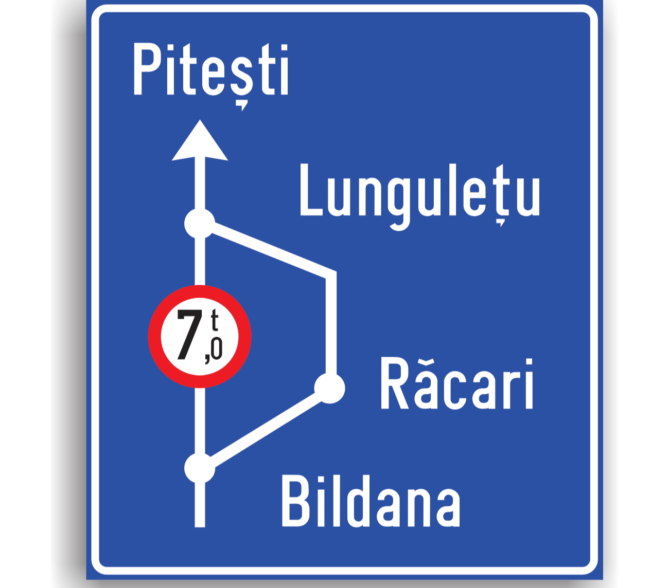 Presemnalizarea traseului de urmat în cazul unei restricții de circulație